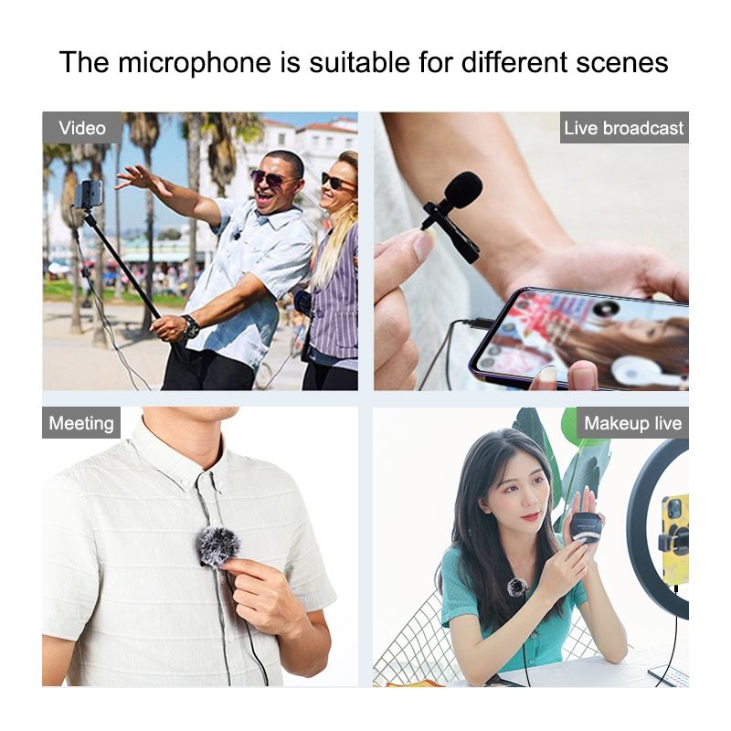 PULUZ-PU3046-Lavalier-Micrphone-Portable-6M-35mm-Jack-Microphone-Clip-on-Wired-Condenser-Light-Lapel-1727158