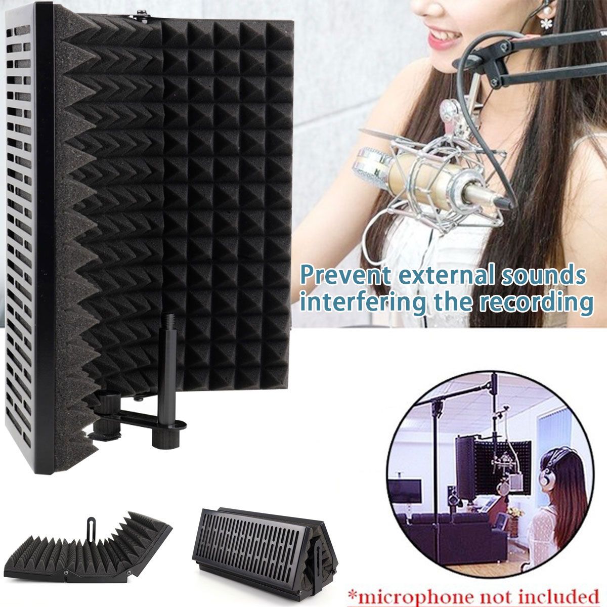 Studio-Microphone-Isolation-Shield-Recording-Foam-Panel-1514860