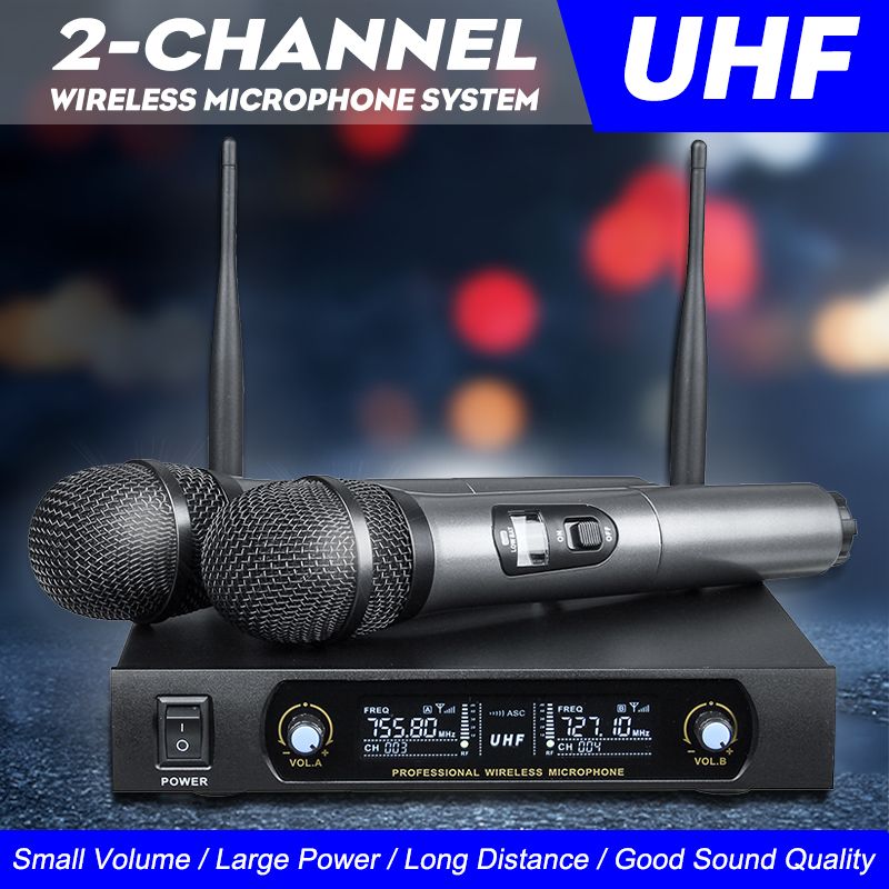 UHF-Receiver-2-Channel-Wireless-Microphone-System-Bass-Good-Sounds-KTV-Party-Sing-Home-Entertainment-1687266
