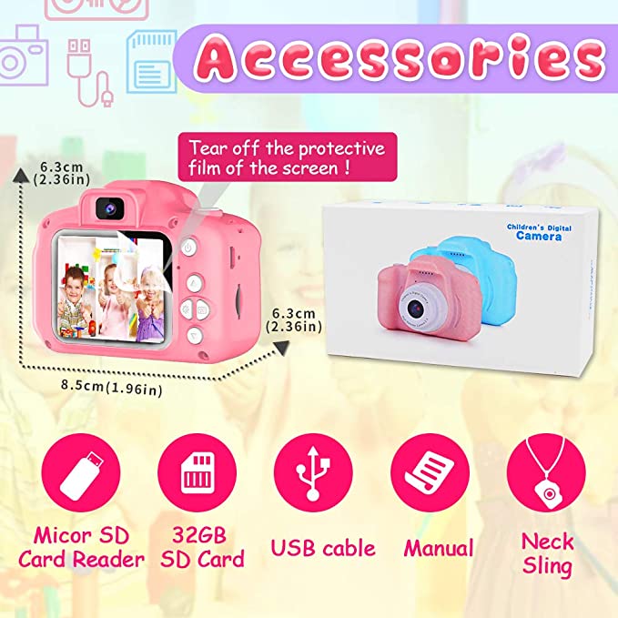 Cartoon-Anti-fall-Mini-Children-Camera-20inch-Screen-USB-Support-Photo-And-Video-Game-Function-Child-1749819