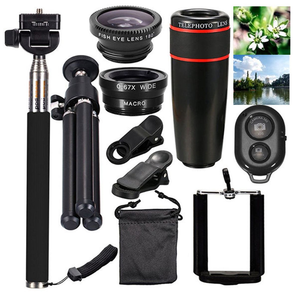 10-in-1-Smartphone-Camera-Lens-Cell-with-Clip-Universal-Optical-Telescope-Kit-Mobile-Zoom-1146059