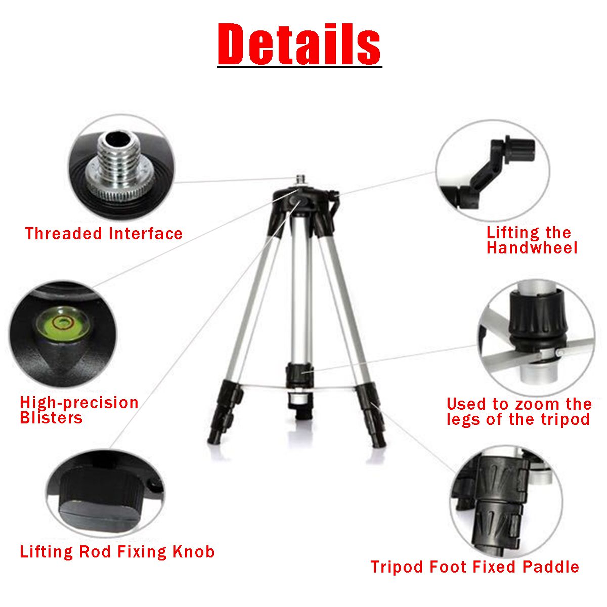 100120150cm-Adjustable-Aluminium-Alloy-Tripod-Base-Contractor-For-Laser-Level-1432699