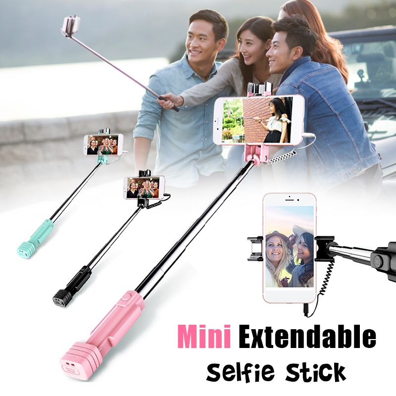 Atongm-Wired-Control-Extendable-Foldable-Mini-Selfie-Stick-Pink-1417865