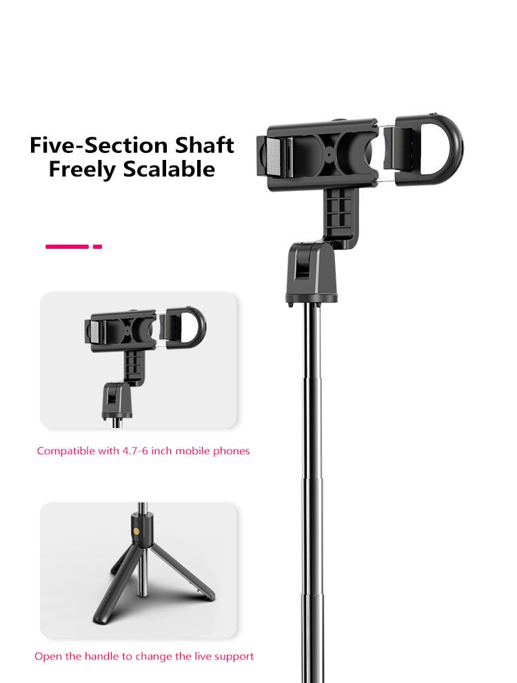 ENKAY-K10S-Wirleless-bluetooth-Selfie-Stick-Fill-Light-Foldable-Tripod-Selfie-Stick-Remote-Control-P-1748500