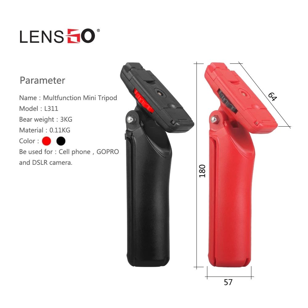 LENSGO-L311-Mini-Selfie-Stick-Tripod-Stand-Mount-Monopod-Table-Tripod-with-SmartphoneGopro-Holder-fo-1764418