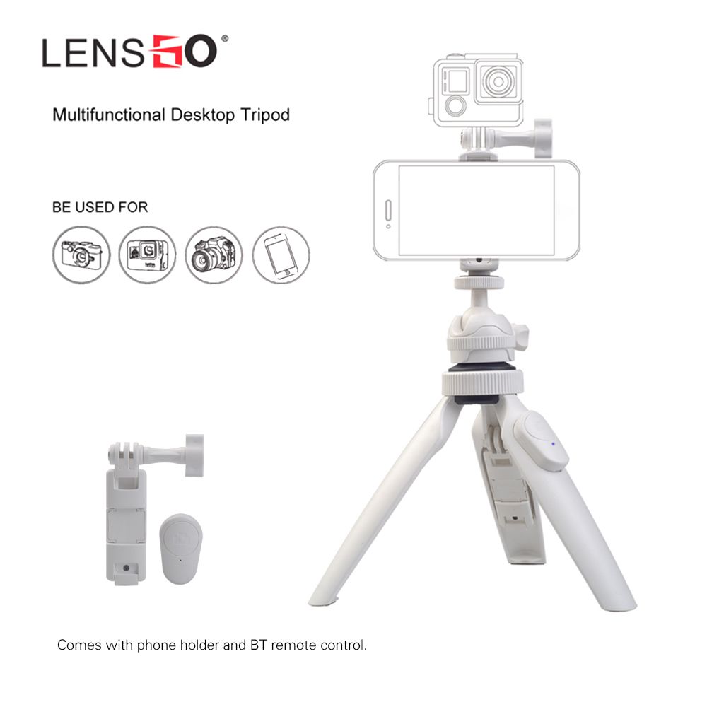 Lensgo-L322-Portable-Multi-Functional-Desktop-bluetooth-Tripod-with--Phone-Holder-Remote-Control-for-1764420