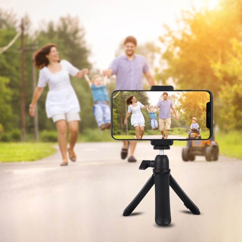 PULUZ-PKT3083B-Selfie-Sticks-Tripod-Mount--Phone-Clamp-with-Tripod-Adapter-and-Long-Screw-1764388
