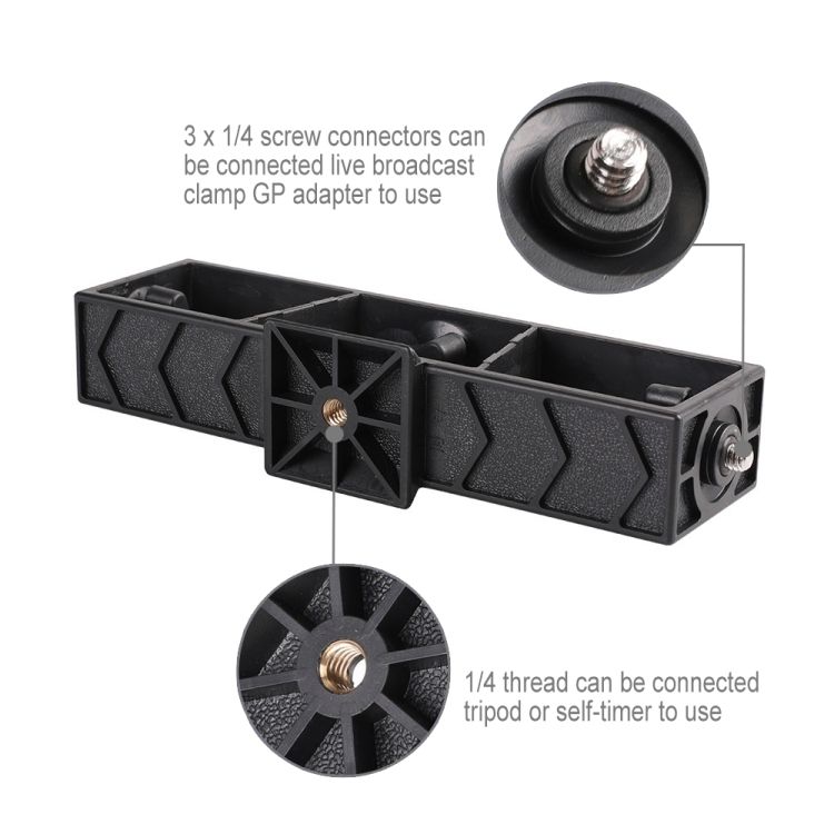 PULUZ-PU395-Live-Broadcast-Multi-camera-Selfie-Stand-Mobile-Phone-Clip-Bracket-Holder-with-3-x-14-in-1685808