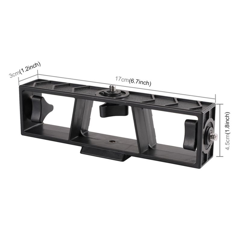 PULUZ-PU395-Live-Broadcast-Multi-camera-Selfie-Stand-Mobile-Phone-Clip-Bracket-Holder-with-3-x-14-in-1685808