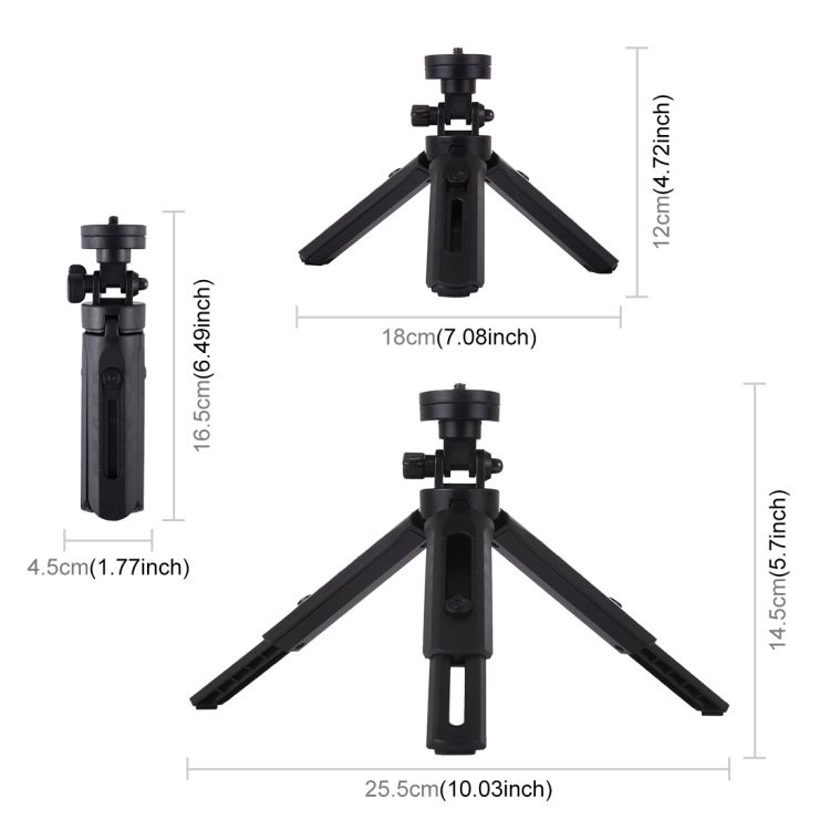 PULUZ-PU409-5-Modes-Adjustable-Desktop-Tripod-Mount-with-14-inch-Screw-for-DSLR-Digital-Cameras-Mobi-1686003