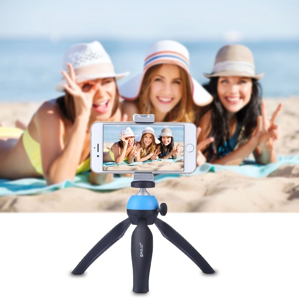 Puluz-PU370-Universal-Aluminum-Alloy-Cold-Shoe-Photography-Phone-Holder-Clamp-Bracket-1324216