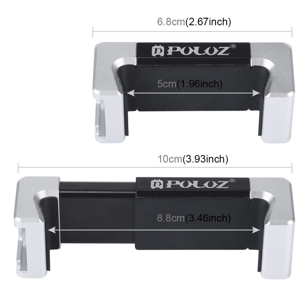 Puluz-PU370-Universal-Aluminum-Alloy-Cold-Shoe-Photography-Phone-Holder-Clamp-Bracket-1324216