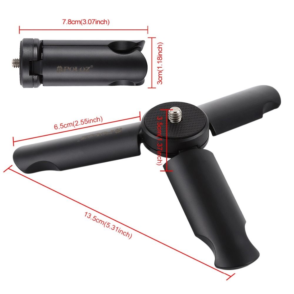 Puluz-PU373-Mini-Tripod-with-Adjustable-Phone-Clip-for-Mobile-Phone-Sport-Camera-1401423