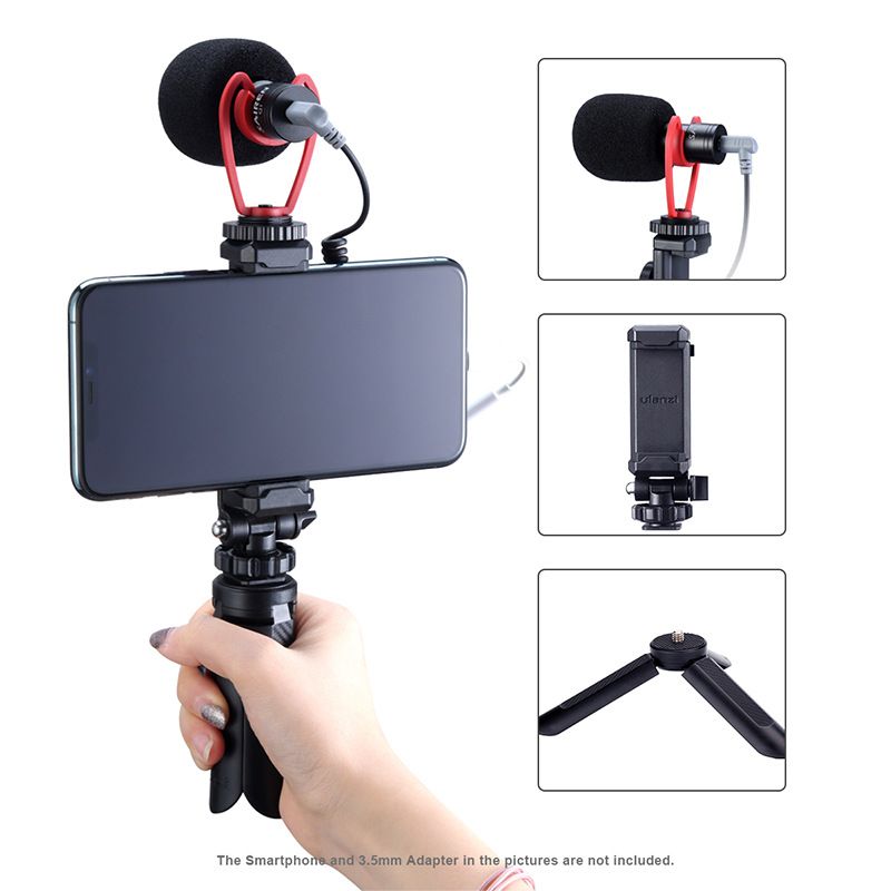 UALNZI-Smartphone-Video-Kit-I-SAIREN-Q1-Microphone-Ulanzi-0848-Mini-Tripod-ST-06-Phone-Holder-Youtub-1729185