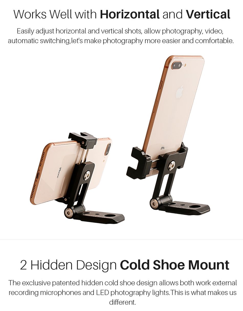 Ulanzi-ST-05-Vertical-360-Rotation-Foldable-Photography-Phone-Clip-Holder-with-Cold-Shoe-1369357