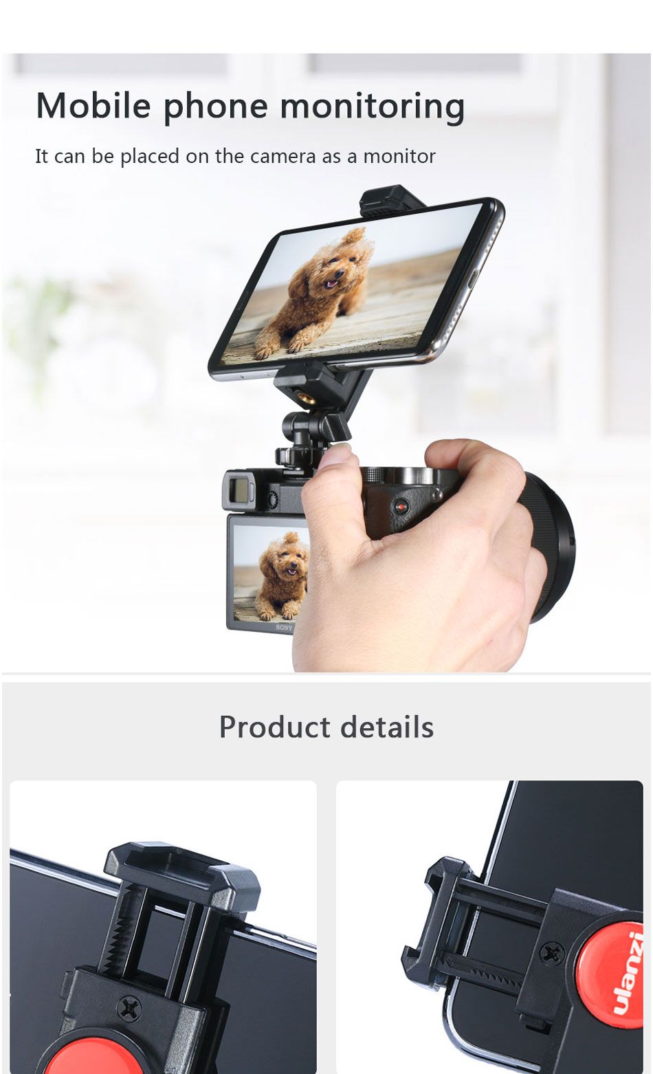 Ulanzi-ST-06-360-Degree-Rotation-Vertical-Bracket-Phone-Clip-Holder-Clamp-Mount-with-Cold-Shoe-1534592