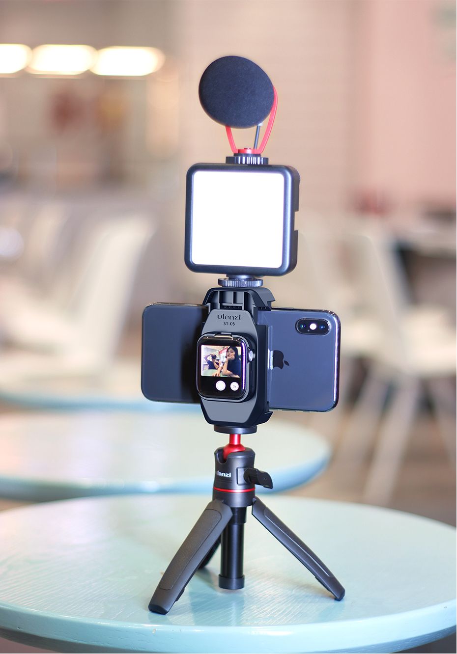 Ulanzi-ST-09-Selfie-Vlog-Phone-Clip-for-iPhone-Apple-Watch-Series-5-Cold-Shoe-Tripod-Mount-Holder-Co-1711298