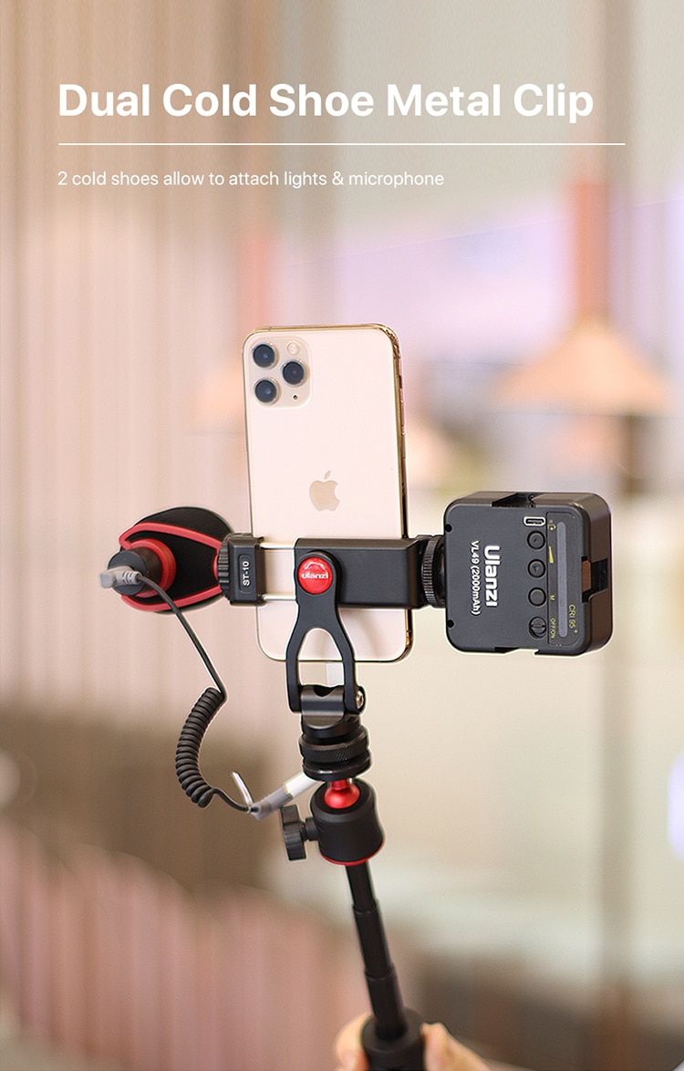 Ulanzi-ST-10-Metal-Dual-Cold-Shoe-Phone-Holder-Phone-Clip-with-Led-Video-Light-Microphone-Mount-1683206