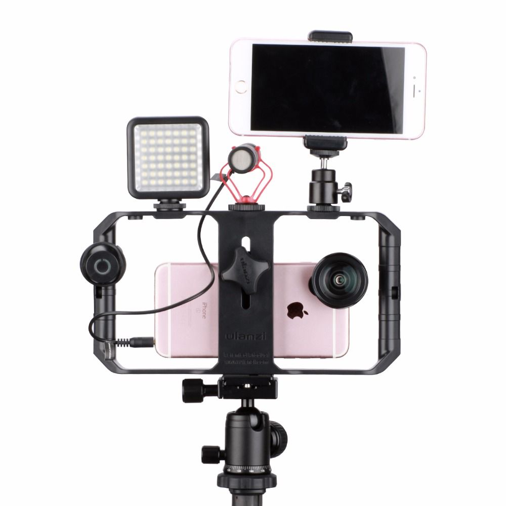 Ulanzi-U-Rig-Pro-Smartphone-Video-Rig-Filmmaking-Case-Handheld-Stabilizer-Grip-with-3-Shoe-Mount-1270522