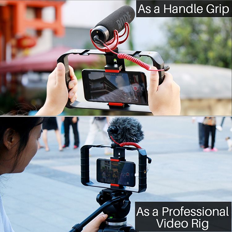 Ulanzi-U-Rig-Pro-Smartphone-Video-Rig-Filmmaking-Case-Handheld-Stabilizer-Grip-with-3-Shoe-Mount-1270522