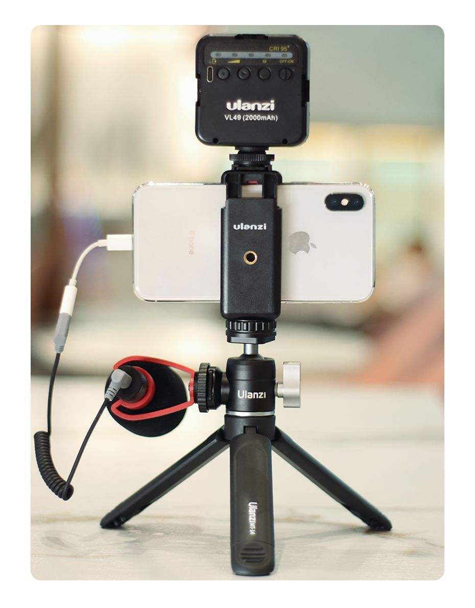 Ulanzi-U-Vlog-lite-Extendable-Dual-Cold-Shoe-Ball-Head-Tripod-for-smartphone-Sony-DSLR-Camera-Mic-Li-1764676