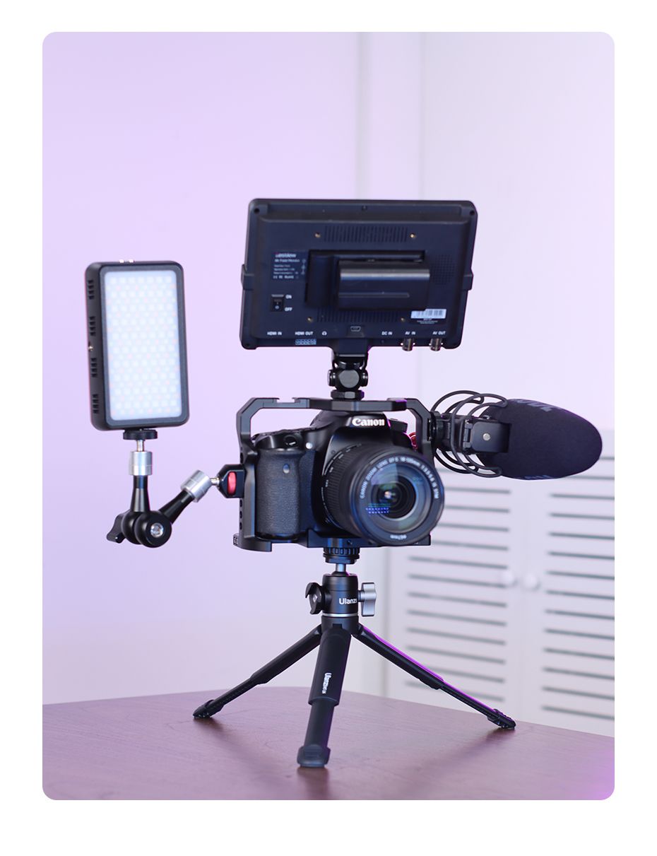 Ulanzi-U-Vlog-lite-Extendable-Dual-Cold-Shoe-Ball-Head-Tripod-for-smartphone-Sony-DSLR-Camera-Mic-Li-1764676