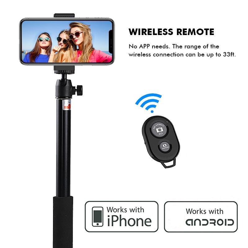 Wireless-Selfie-Stick-Tripod-with-bluetooth-Control-Camera-Stand-Holder-Universal-Clip-for-iPhone-An-1667083