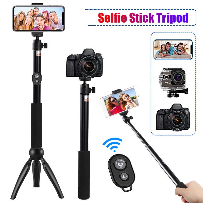 Wireless-Selfie-Stick-Tripod-with-bluetooth-Control-Camera-Stand-Holder-Universal-Clip-for-iPhone-An-1667083