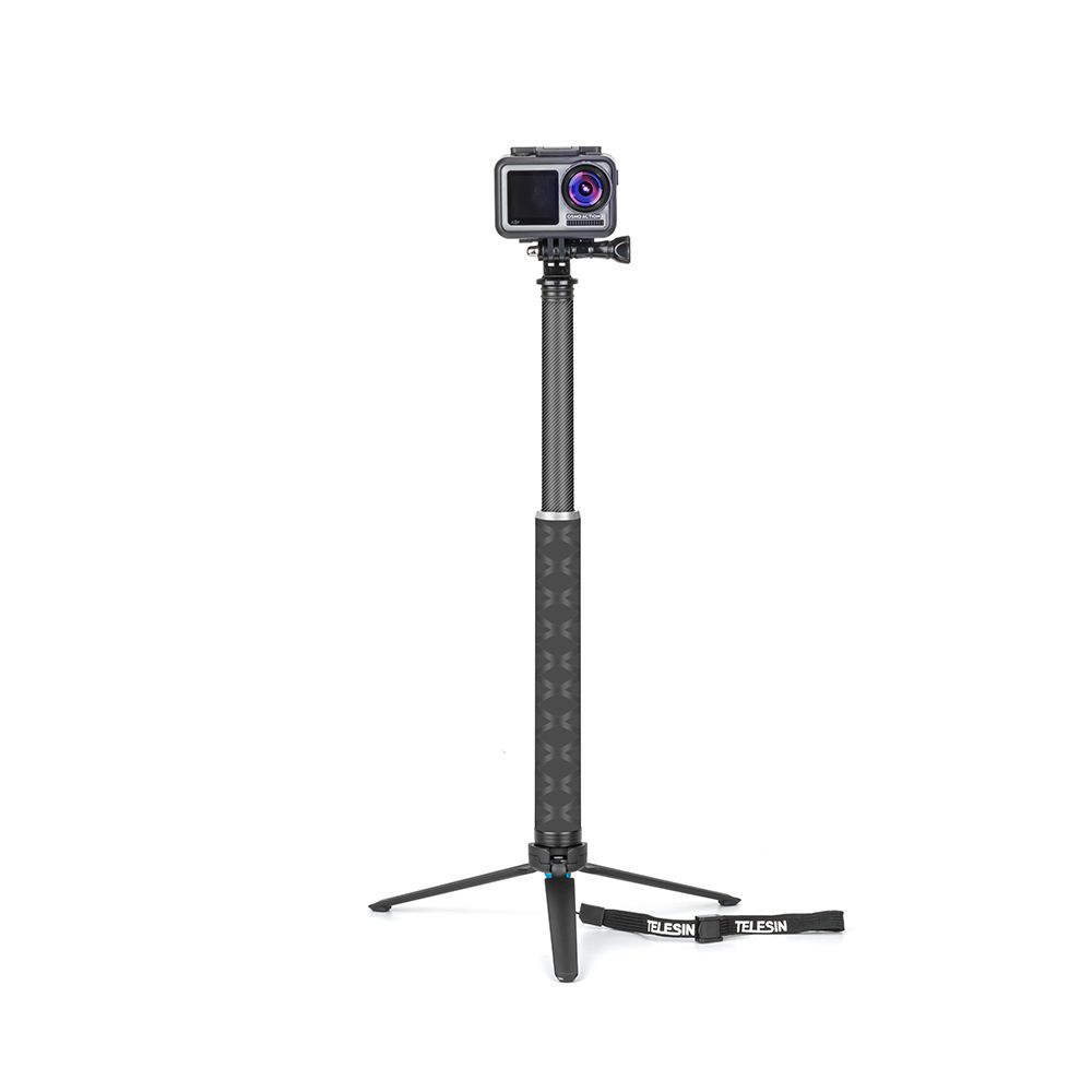 TELESIN-GP-MNP-90T-90cm-Carbon-Fiber-Foldable-Extendable-Selfie-Stick-with-Tripod-for-Action-Sports--1560319