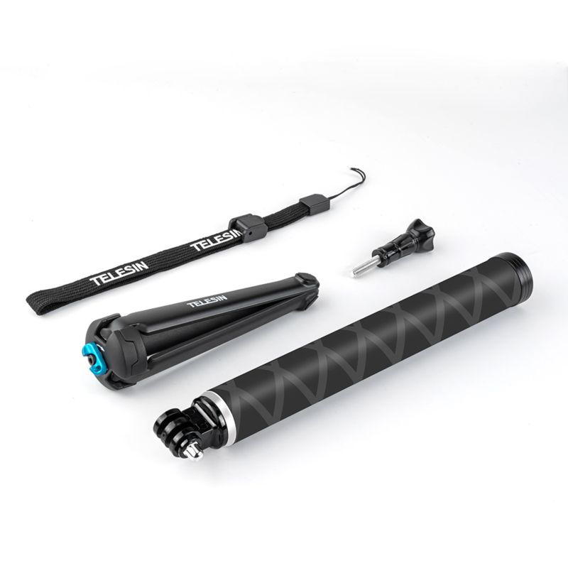 TELESIN-GP-MNP-90T-90cm-Carbon-Fiber-Foldable-Extendable-Selfie-Stick-with-Tripod-for-Action-Sports--1560319