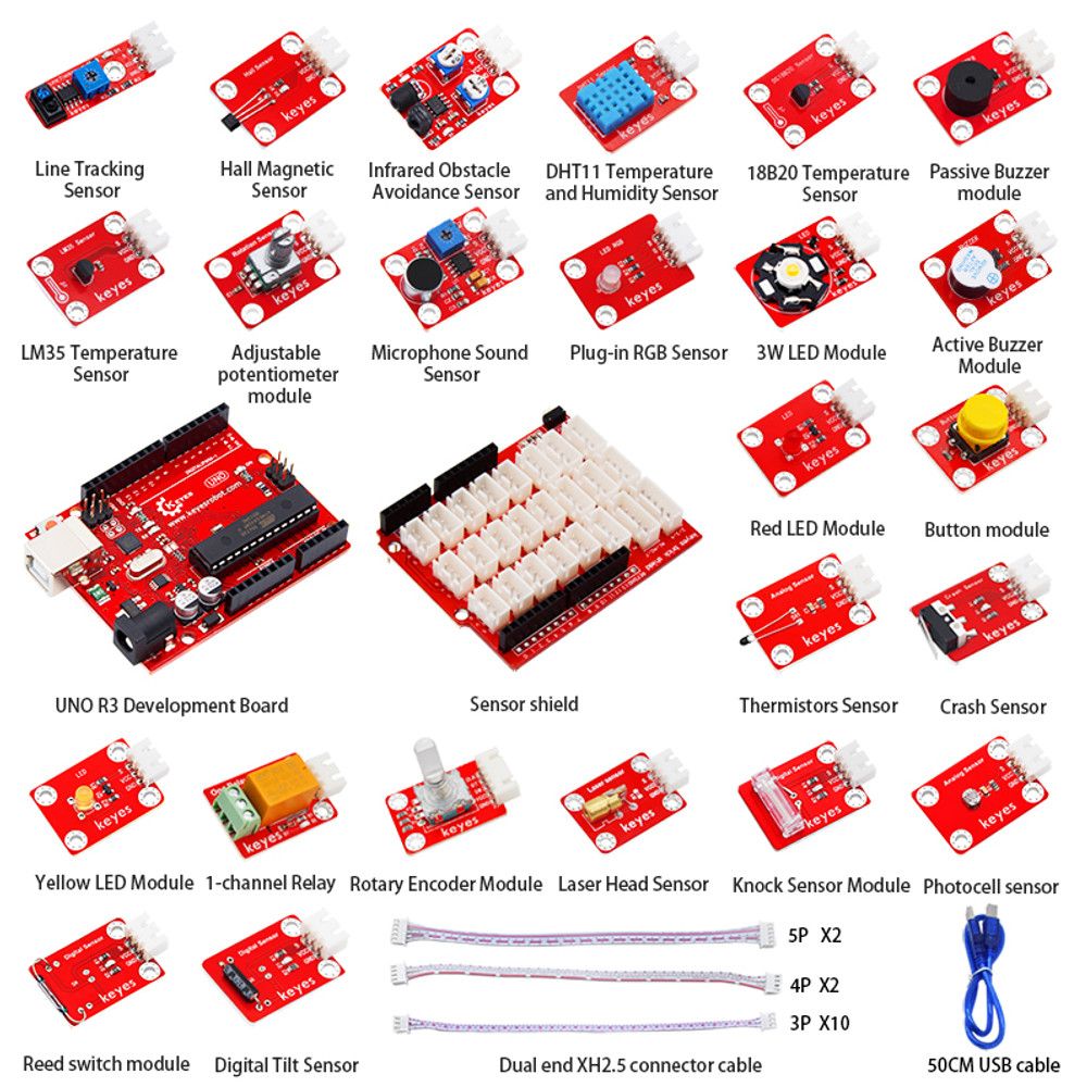 Keyes-Brick-24-In-1-Sensor-Kit-UNO-R3-Development-Module-Board-Starter-Learning-Kit-Free-Tutorial-Ke-1661344