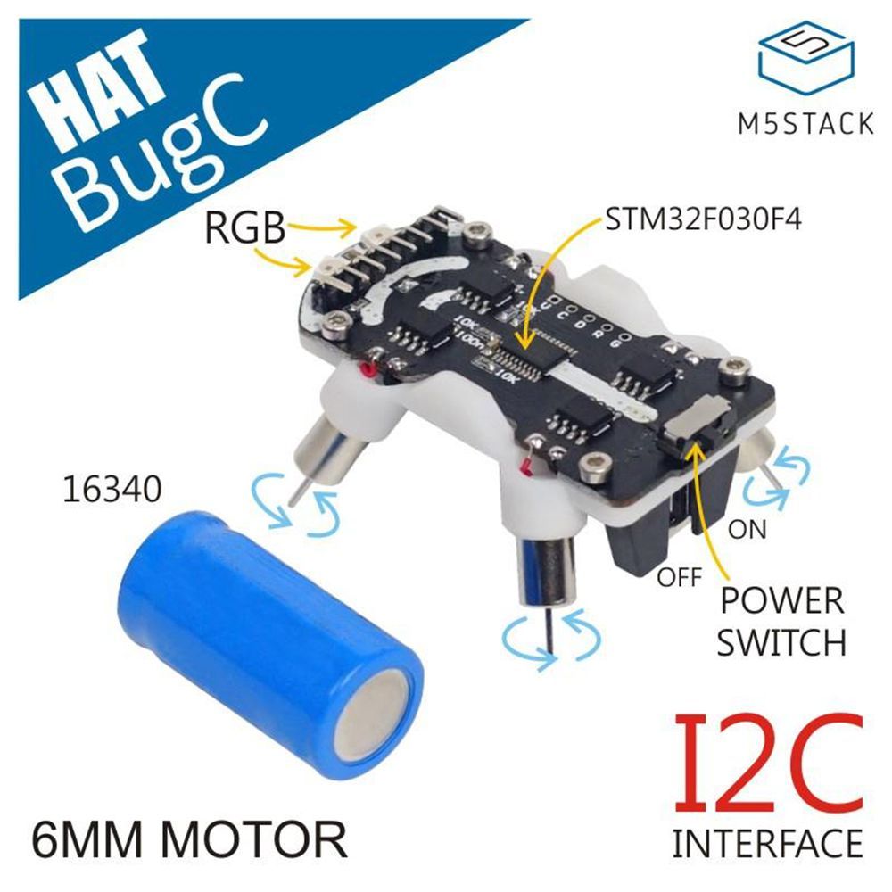 M5Stackreg-BugC-Programmable-Robot-Base-Compatible-with-the-M5StickC-STM32F030F4-Micro-Controller-1600014
