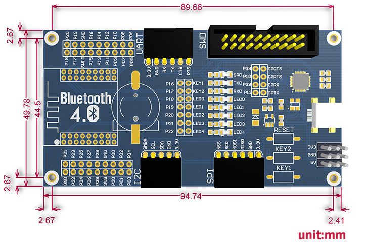 nRF51822-Development-Board-bluetooth-Module-ble40-Development-Board-24G-Low-Power-Consumption-Kit-1696248