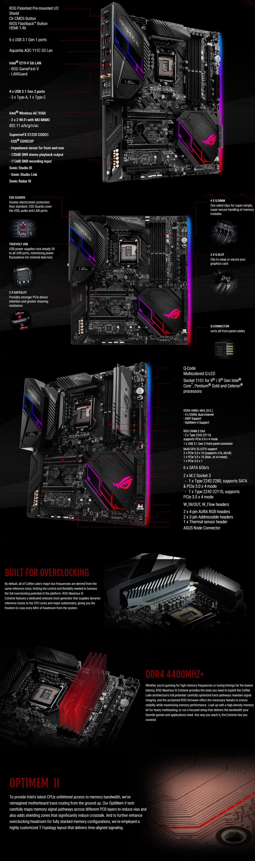 ASUS-ROG-MAXIMUS-XI-EXTREME-REPUBLIC-OF-GAMERS-Intelreg-Z390-Chip-E-ATX-Motherboard-with-80211ac-Wi--1604595
