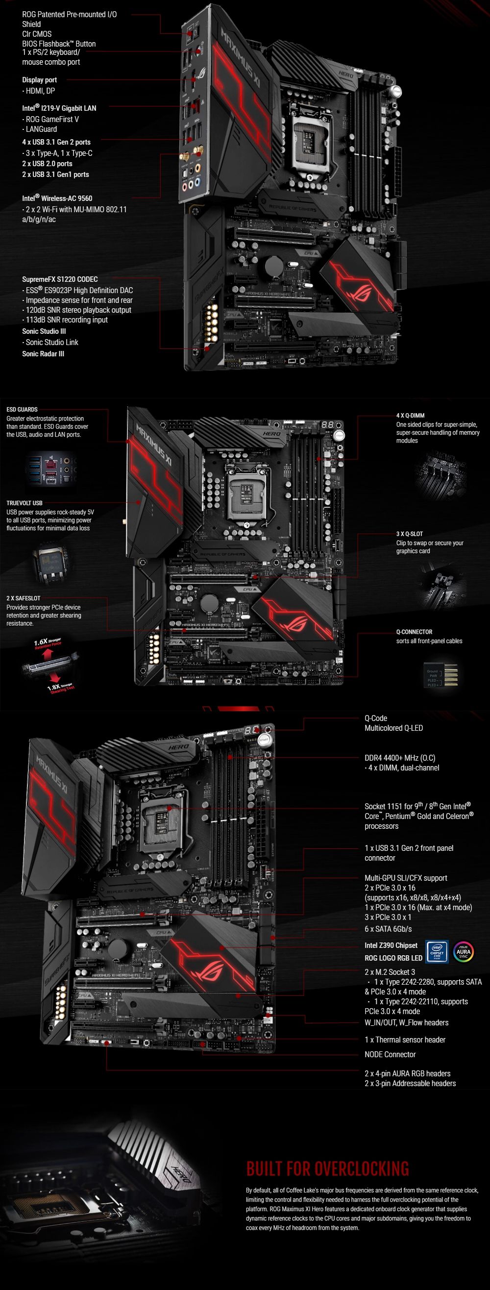 ASUS-ROG-MAXIMUS-XI-HERO-REPUBLIC-OF-GAMERS-Intelreg-Z390-Chip-ATX-Motherboard-DDR4-4400MHz-80211ac--1604734