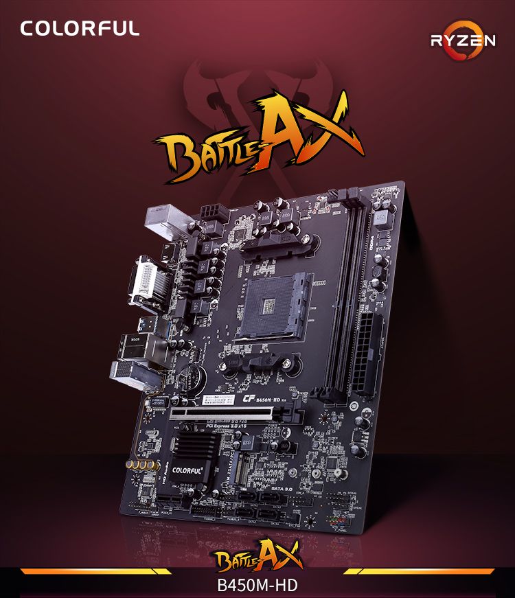 Colorful-BATTLE-AX-B450M-HD-V14-Computer-Motherboard-PC-Desktop-Motherboard--Supports-AMD-Socket-AM4-1695866