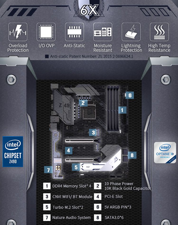 Colorful-CVN-Z490-GAMING-PRO-V20-Computer-Motherboard--4-DDR4-Memory-OC-Support-to-4000MHz-Intel-10t-1695087