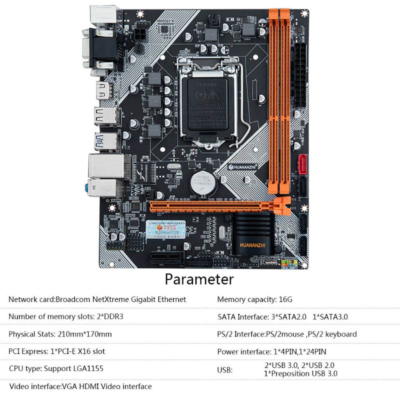 HUANANZHI-B75-Desktop-Motherboard-M-ATX-LGA1155-for-Core-i3-i5-i7-CPU-Support-28G-DDR3-Memory-Black-1690386