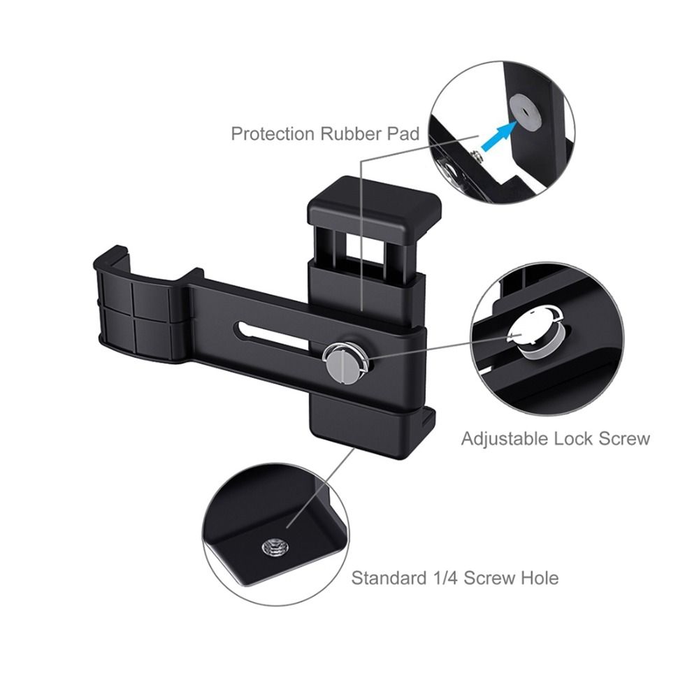 PULUZ-PKT46-Smartphone-Fixing-Clamp-14-inch-Holder-Mount-Bracket-Grip-Foldable-Tripod-for-DJI-OSMO-P-1543474