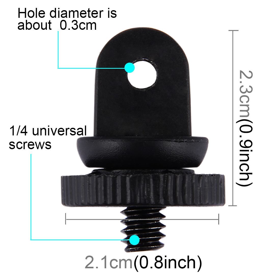 PULUZ-PU212-Mini-Size-Screw-Tripod-Mount-Adapter-for-GoPro-HERO6-5-4-3-3-2-1-Xiaoyi-1252359