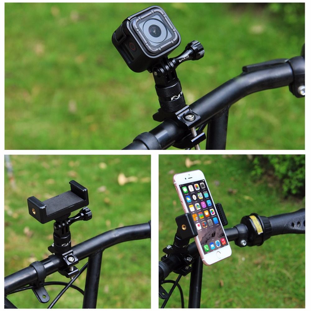 PULUZ-PU223-Bicycle-Aluminum-Handlebar-Adapter-Mount-Stand-Holder-for-Action-Sportscamera-1200360