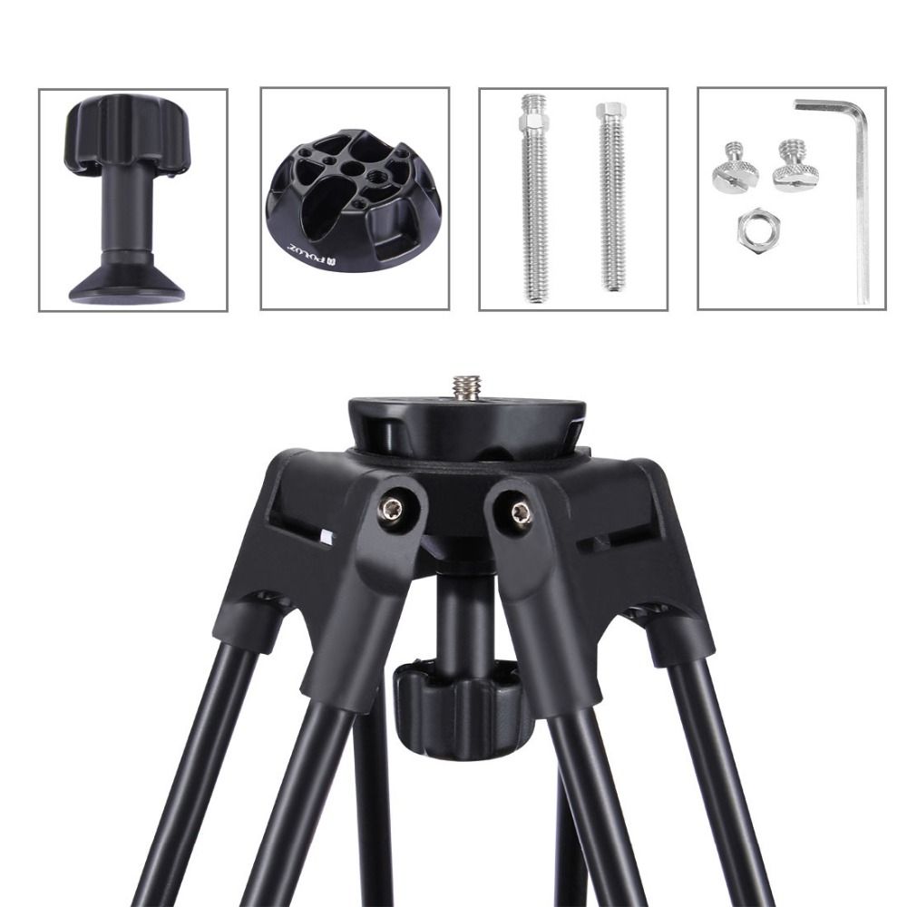 PULUZ-PU3503-75mm-Metal-Half-Ball-Flat-to-Bowl-Adapter-for-Fluid-Head-Tripod-DSLR-Rig-Camera-1177321