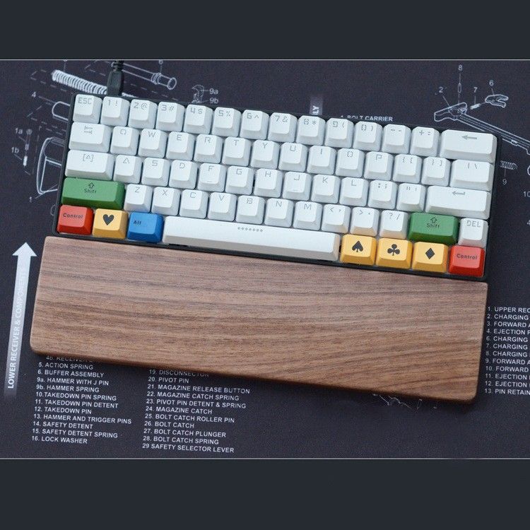 Black-Walnutwood-Wrist-Rest-Pad-Keyboard-Wood-Wrist-Protection-Mouse-Anti-skid-Pad-for-60-Key-60-Key-1260660