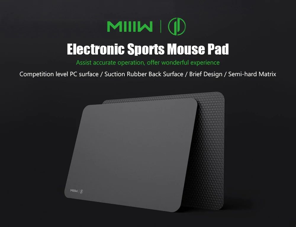MIIIW-MWGP01-PC-Rubber-Anti-skid-Gaming-Mouse-Pad-Black-1328133