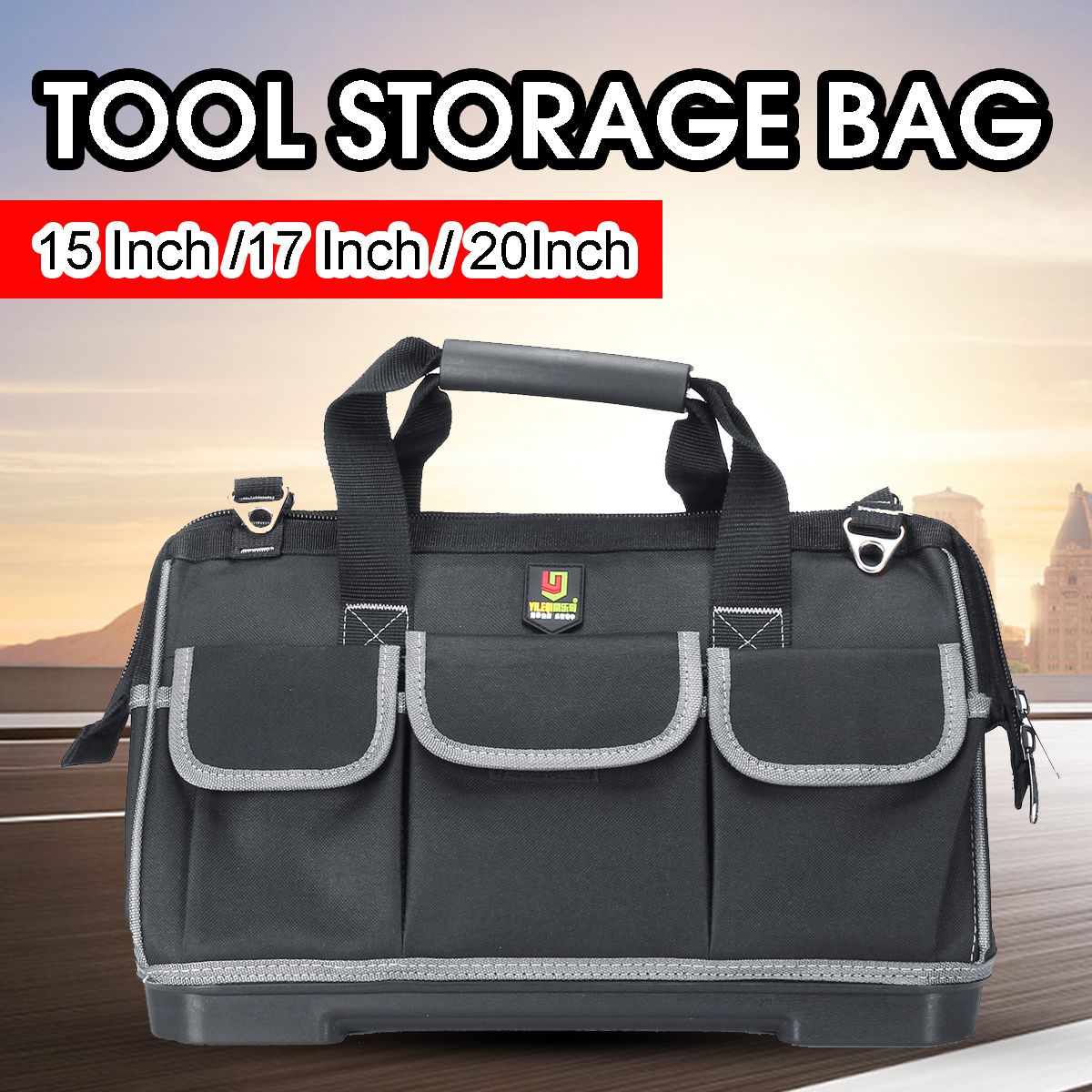 15inch-17inch-20inch-Multi-Purpose-Tool-Bag-Shoulder-Strap-16-Pockets-Water-Resist-Heavy-Duty-Durabl-1504133