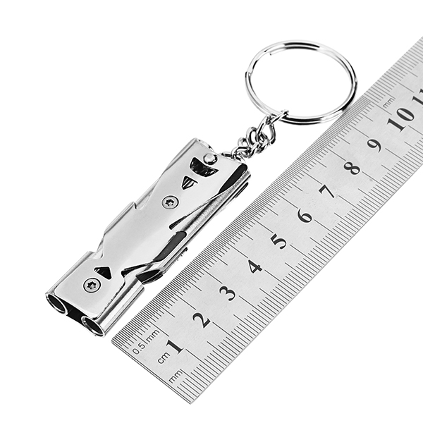 Double-Pipe-High-Decibel-Stainless-Steel-Outdoor-Emergency-Survival-Whistle-Keychain-Camping-HIking--1253015