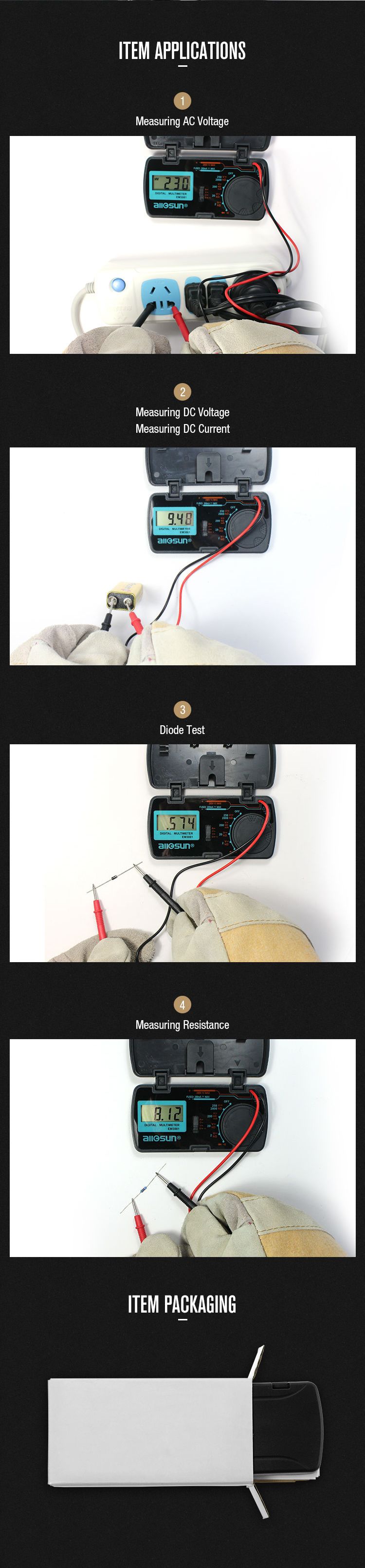 ALL-SUN-EM3081-Digital-Multimeter-3-12-1999-ACDC-Ammeter-Voltmeter-Ohm-Portable-Meter-Voltage-Meter-1490661