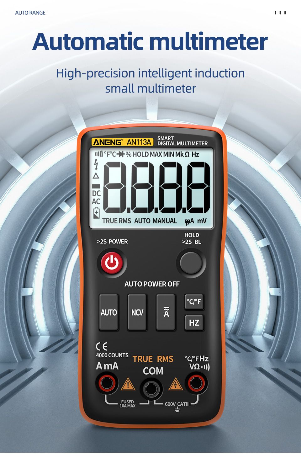 ANENG-AN113A--Intelligent-Auto-Measure-True--RMS-Digital-Multimeter-4000-Counts-Resistance-Diode-Con-1682144