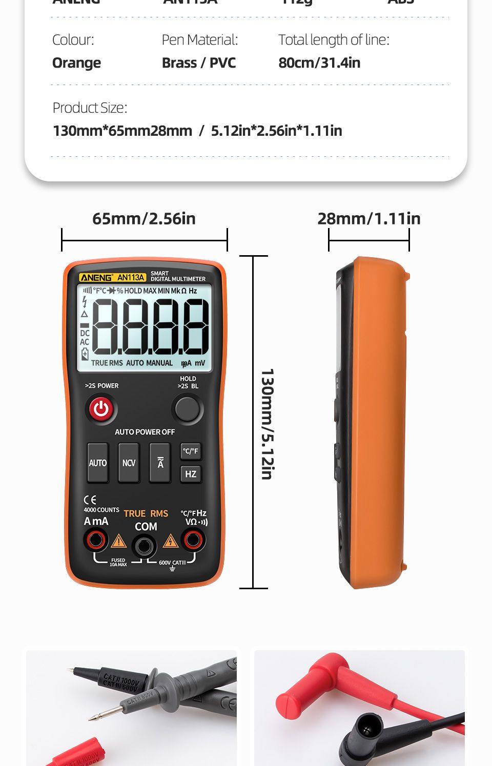 ANENG-AN113A--Intelligent-Auto-Measure-True--RMS-Digital-Multimeter-4000-Counts-Resistance-Diode-Con-1682144