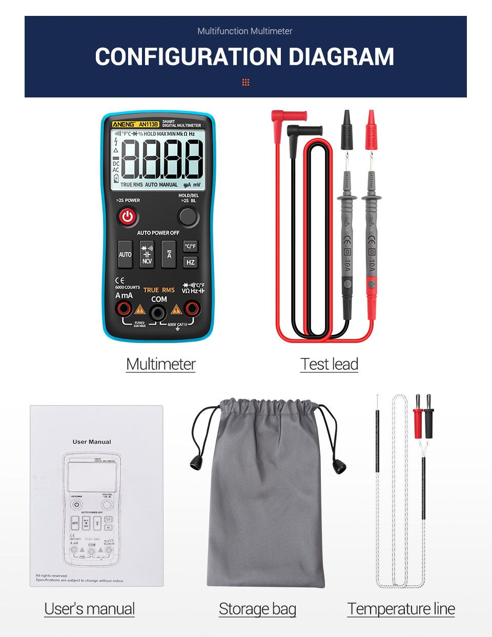 ANENG-AN113B-Digital-Multimeter-True-RMS-with-Temperature-Tester-6000-Counts-Auto-Ranging-ACDC-Trans-1749713